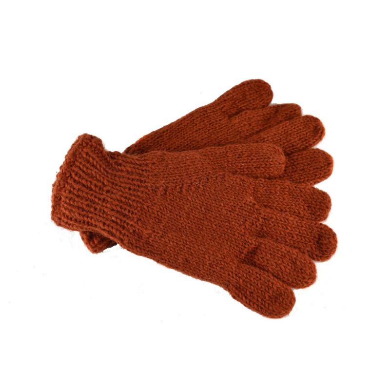 Gants Kolki Laine et Polaire Orange Brique