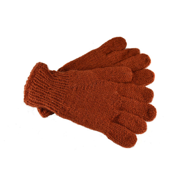 Gants Kolki Laine et Polaire Orange Brique