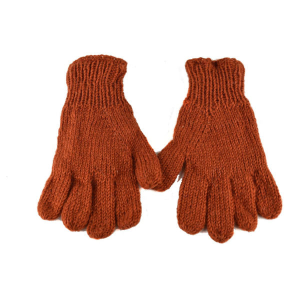 Gants Kolki Laine et Polaire Orange Brique