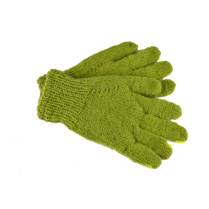 Gants Laine Kolki et Polaire Vert Anis