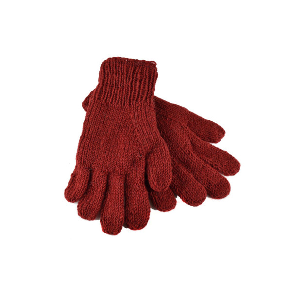 Gants Kolki Laine Unie doublé polaire Bordeaux