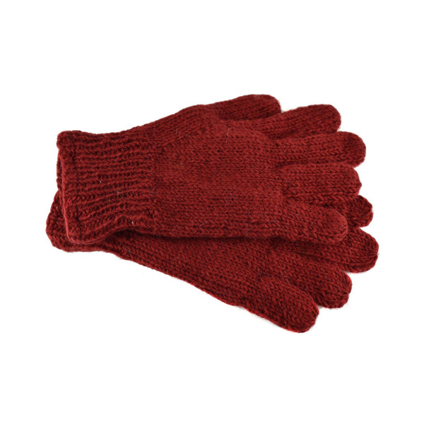 Gants Kolki Laine Unie doublé polaire Bordeaux