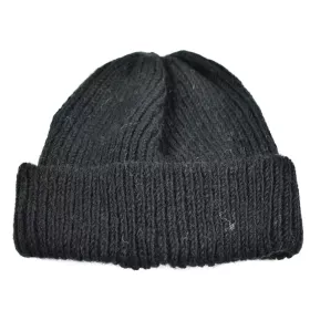 Bonnet Basique Sirpa Noir Tricot Laine Pour Homme