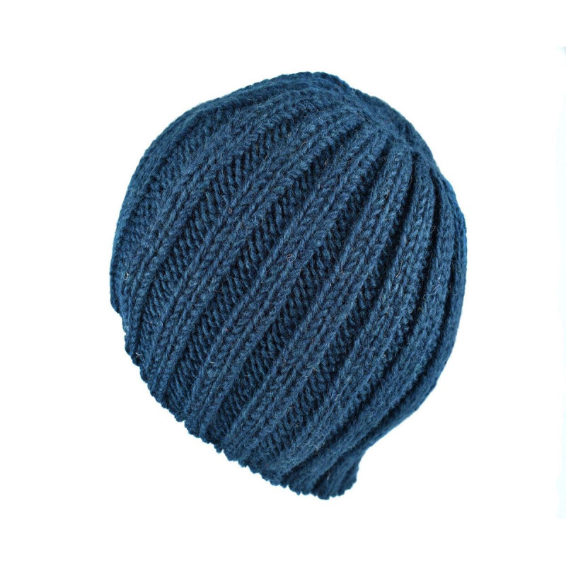Bonnet Femme Court Dohali Laine et Polaire Ton Pétrole