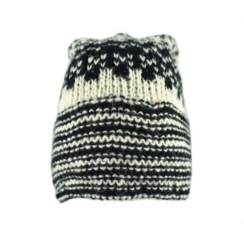 Bonnet Mi long Armala Maille Laine Deux Tons