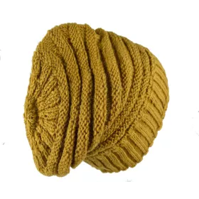 Bonnet Long Nalma Homme Laine Ton Moutarde