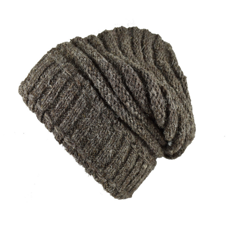 Bonnet Long Nalma Homme Laine Ton Brun Naturel Bonnet Long Nalma Homme Laine Ton Brun Naturel