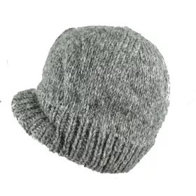 Casquette Unisexe Laine Tricotée Gris Foncé