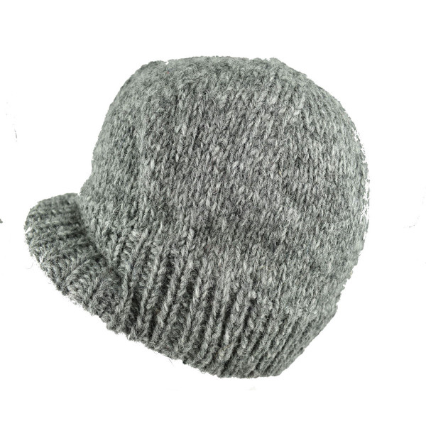 Casquette Unisexe Laine Tricotée Gris Foncé