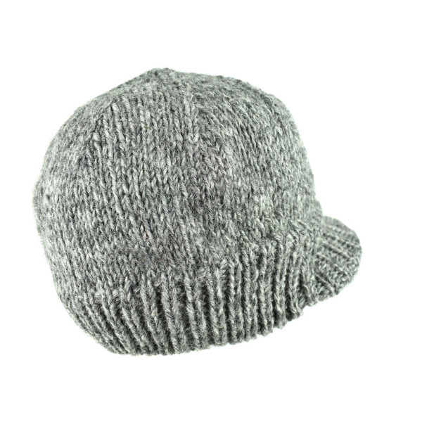 Casquette Unisexe Laine Tricotée Gris Foncé