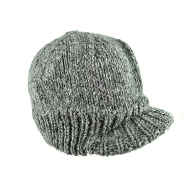 Casquette Unisexe Laine Tricotée Gris Foncé