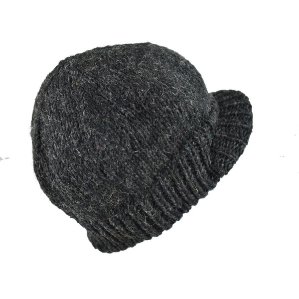 Casquette Homme Laine Tricotée Ton Anthracite