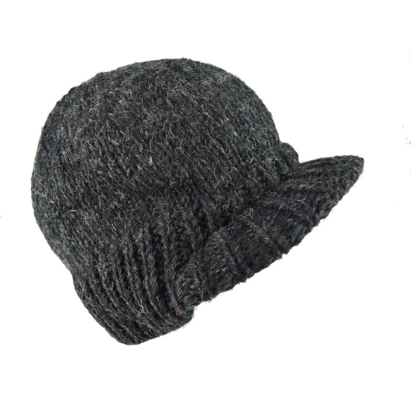 Casquette Homme Laine Tricotée Ton Anthracite