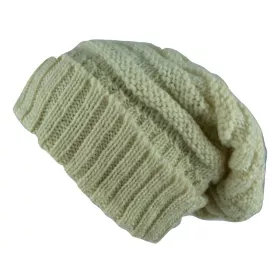 Bonnet Laine Balma Femme Pompon Ecru