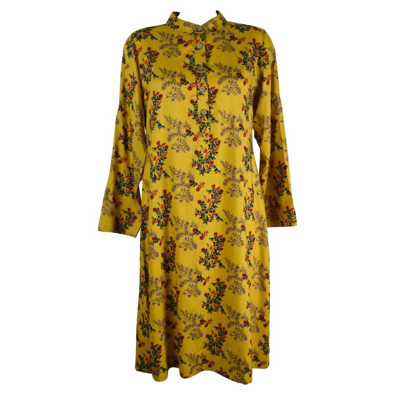 Robe Tunique Longue Mainpuri Col imperial Robe Tunique Longue Mainpuri Col imperial