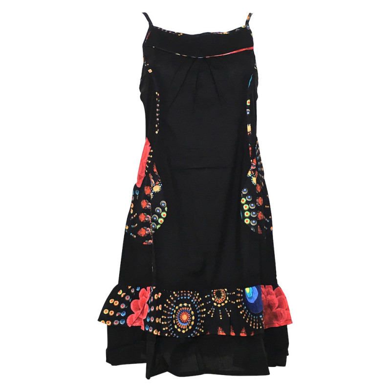 Robe D'été Morena Coton Imprimé Noir