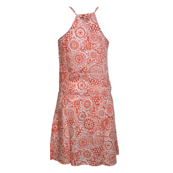 Robe Courte Wadini Imprimé Jalebi Orange