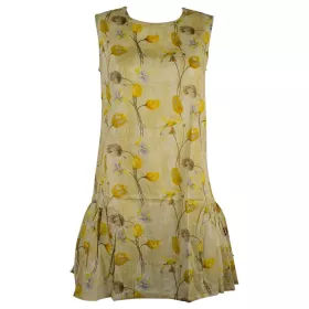 Robe Courte Wani Imprimé Floral Ton Jaune