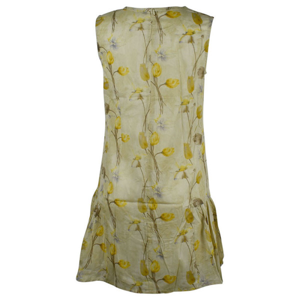 Robe Courte Wani Imprimé Floral Ton Jaune