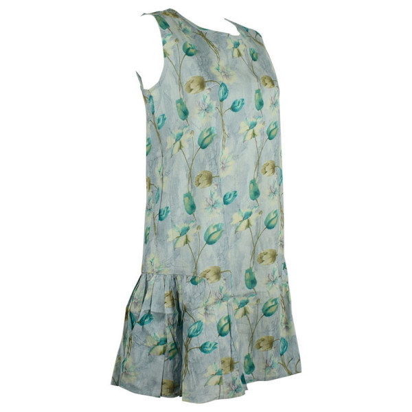 Robe Courte Wani Imprimé Floral Émeraude