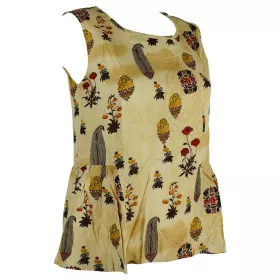 Haut Sans Manche Mundi Floral Marron Clair