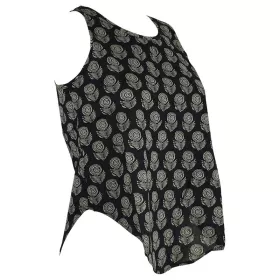Debardeur Nara Coton Imprimé Gulaby Noir