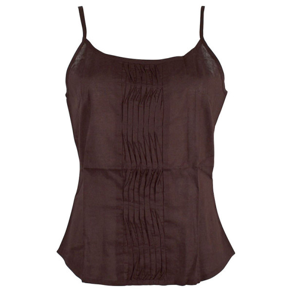 Top Mudra Fine Bretelles Coton Choco