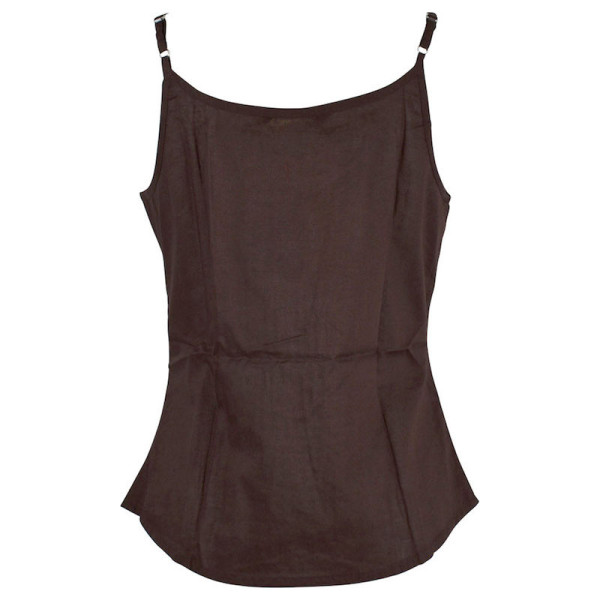 Top Mudra Fine Bretelles Coton Choco