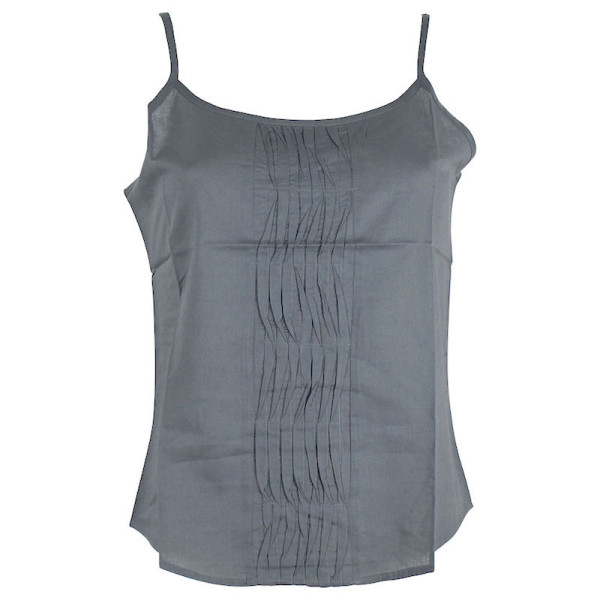 Top Mudra Fine Bretelles Coton Gris