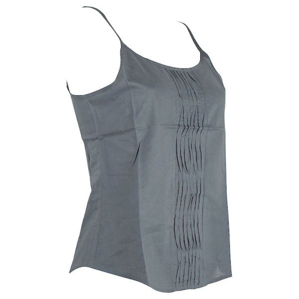 Top Mudra Fine Bretelles Coton Gris