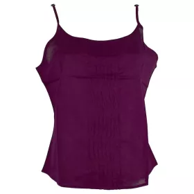 Top Mudra Fine Bretelles Coton Prune