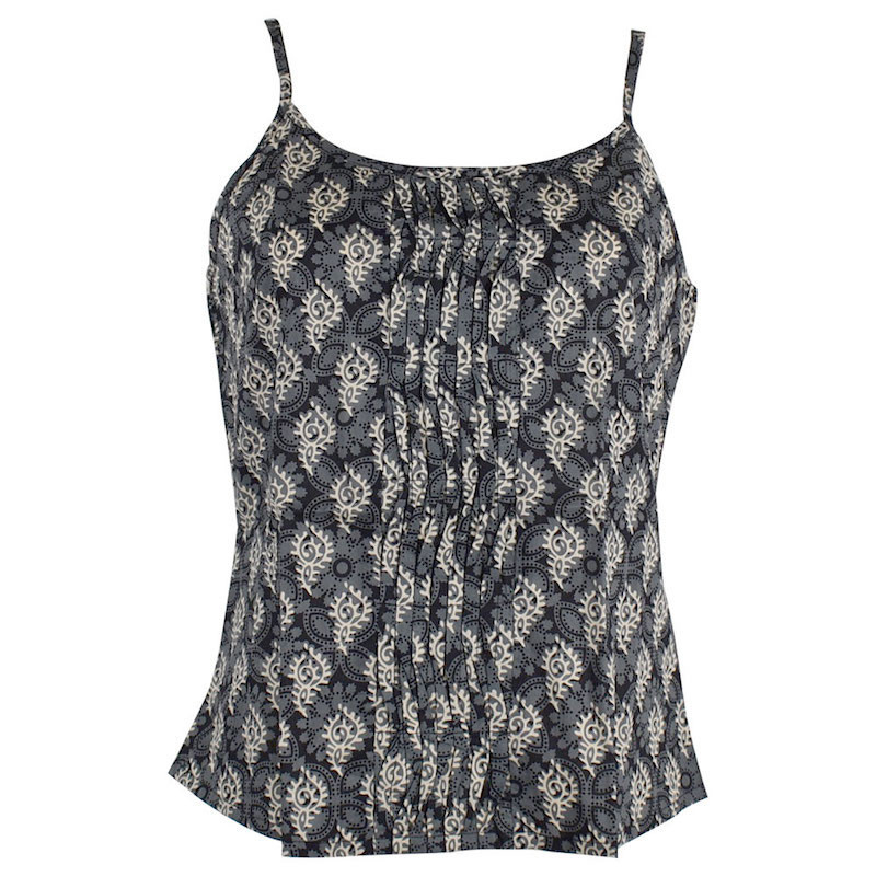 Top Mudra Fine Bretelles Imprimé Noir