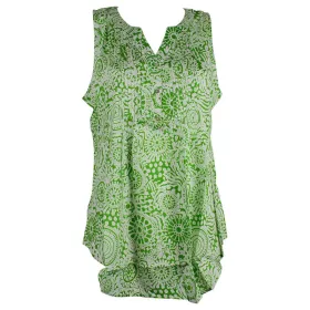 Blouse Kenda Femme Rayonne Imprimé Jalebi Vert