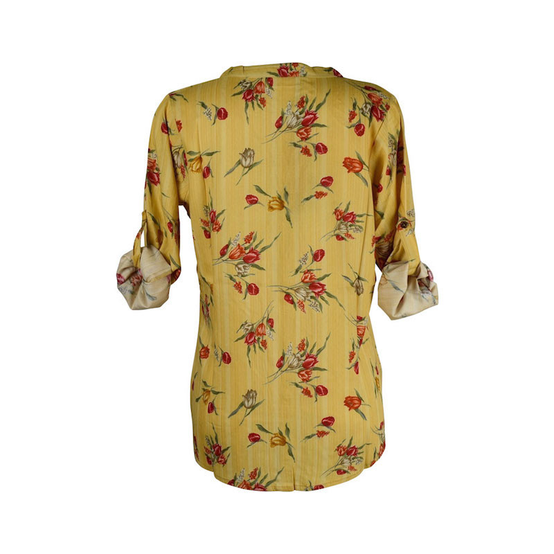 Blouse Komana fluide et Manches Longues Moutarde