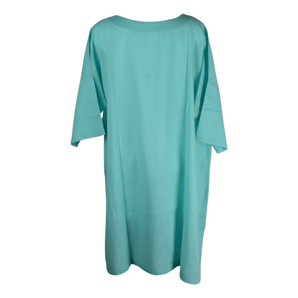 Caftan Korasi Coton Khadi Uni Bleu Ciel