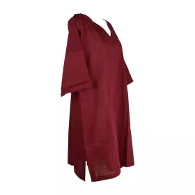 Caftan Korasi Coton Khadi Uni Bordeaux