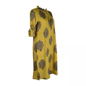 Robe Chemise Maluha Col Rond Imprimé Ethnique