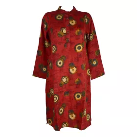 Robe Chemise Maluha Col Rond Imprimé Rouge