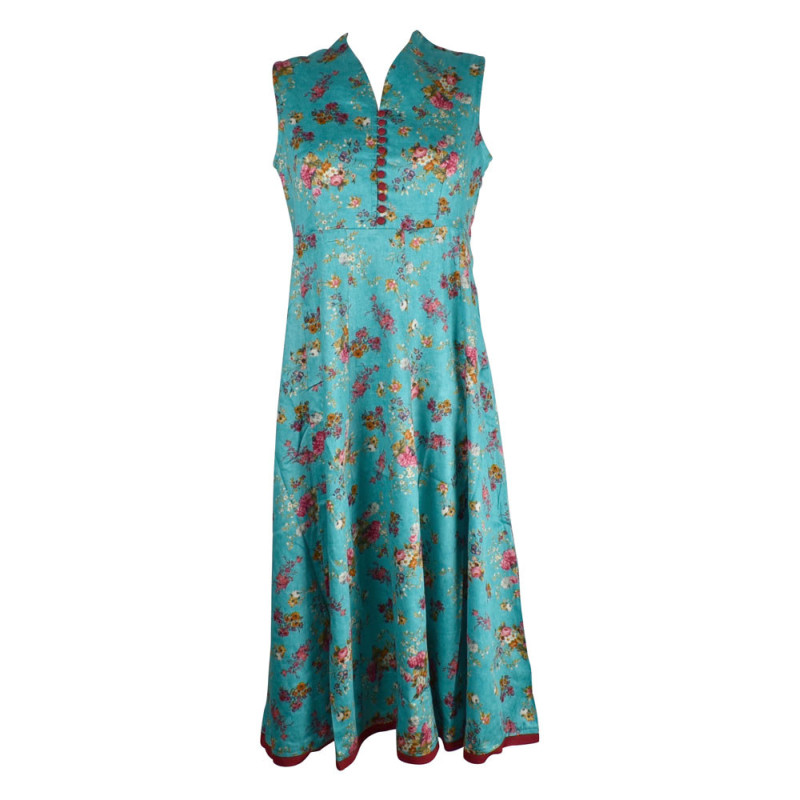 Robe Longue Madalia Satin de Coton Imprimé Floral Robe Longue Madalia Satin de Coton Imprimé Floral