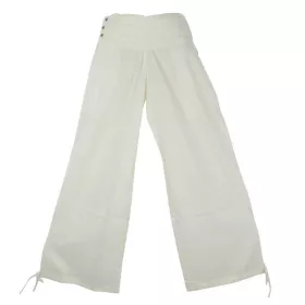 Pantalon Femme Naricha Coton Uni Blanc