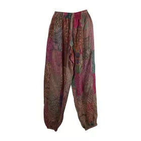 Pantalon Tanda Patchworck Délavé Coton Parme
