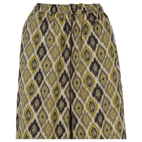 Pantalon Wani Coupe Droite Coton Imprimé Beige