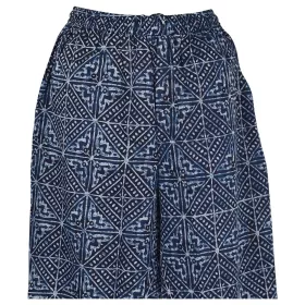 Pantalon Wani Coupe Droite Coton Imprimé Indigo