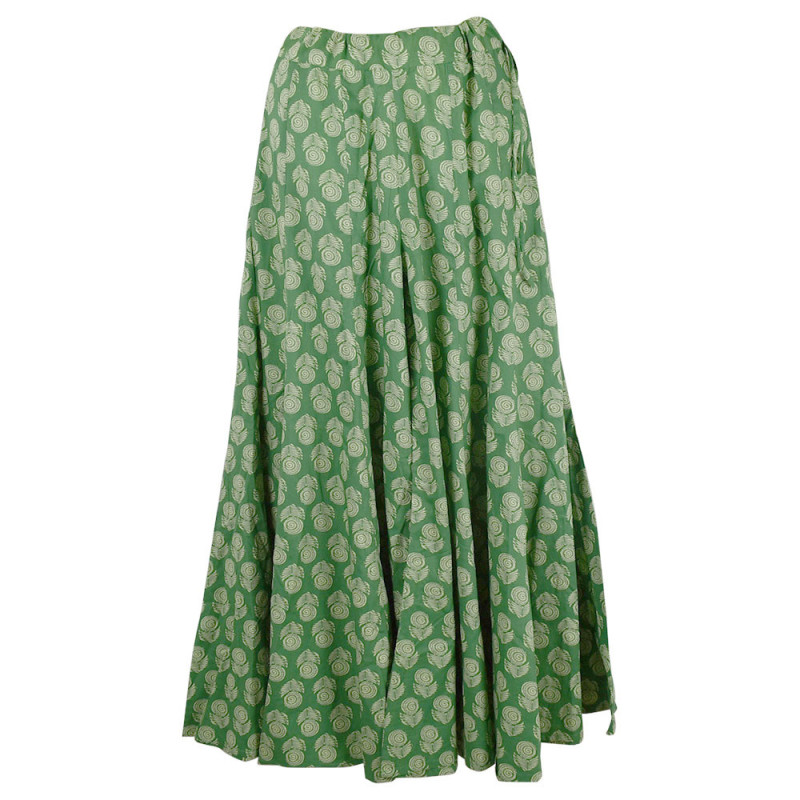 Jupe-Culotte Champa Ethnique Ton Vert