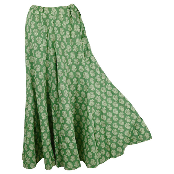 Jupe-Culotte Champa Ethnique Ton Vert