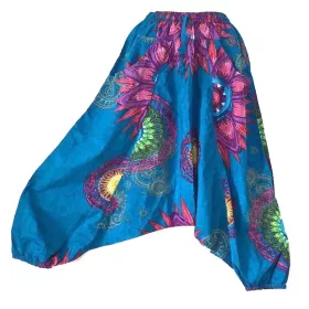 Sarouel Femme Kadali Coton Imprimé Turquoise