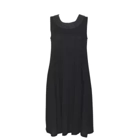 Robe Jaora Sans Manches Viscose Unie Noir