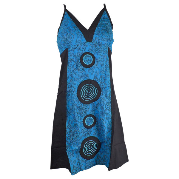 Robe Courte Supali Coton Popeline Turquoise