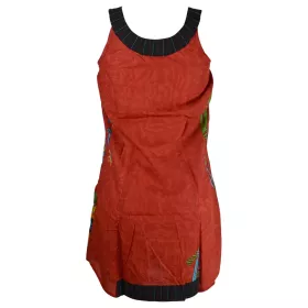 Robe Courte d'été Diona Coton Imprimé Rouge