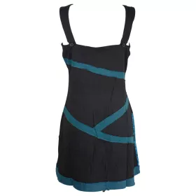 Robe Gujra Droite Jersey de Coton Bleu